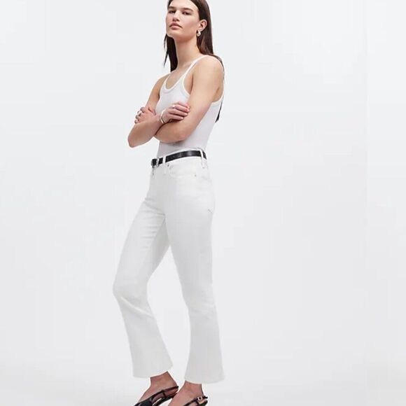 Madewell Mid-rise kick out white jeans NWT - Picture 3 of 13